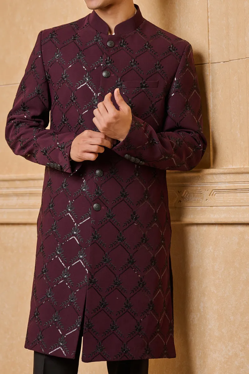 All Over Embroidered Indo-Western