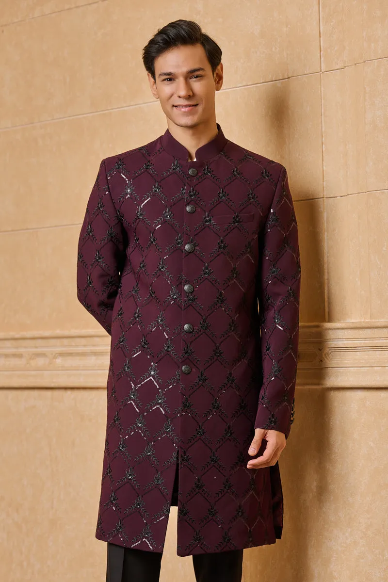 All Over Embroidered Indo-Western