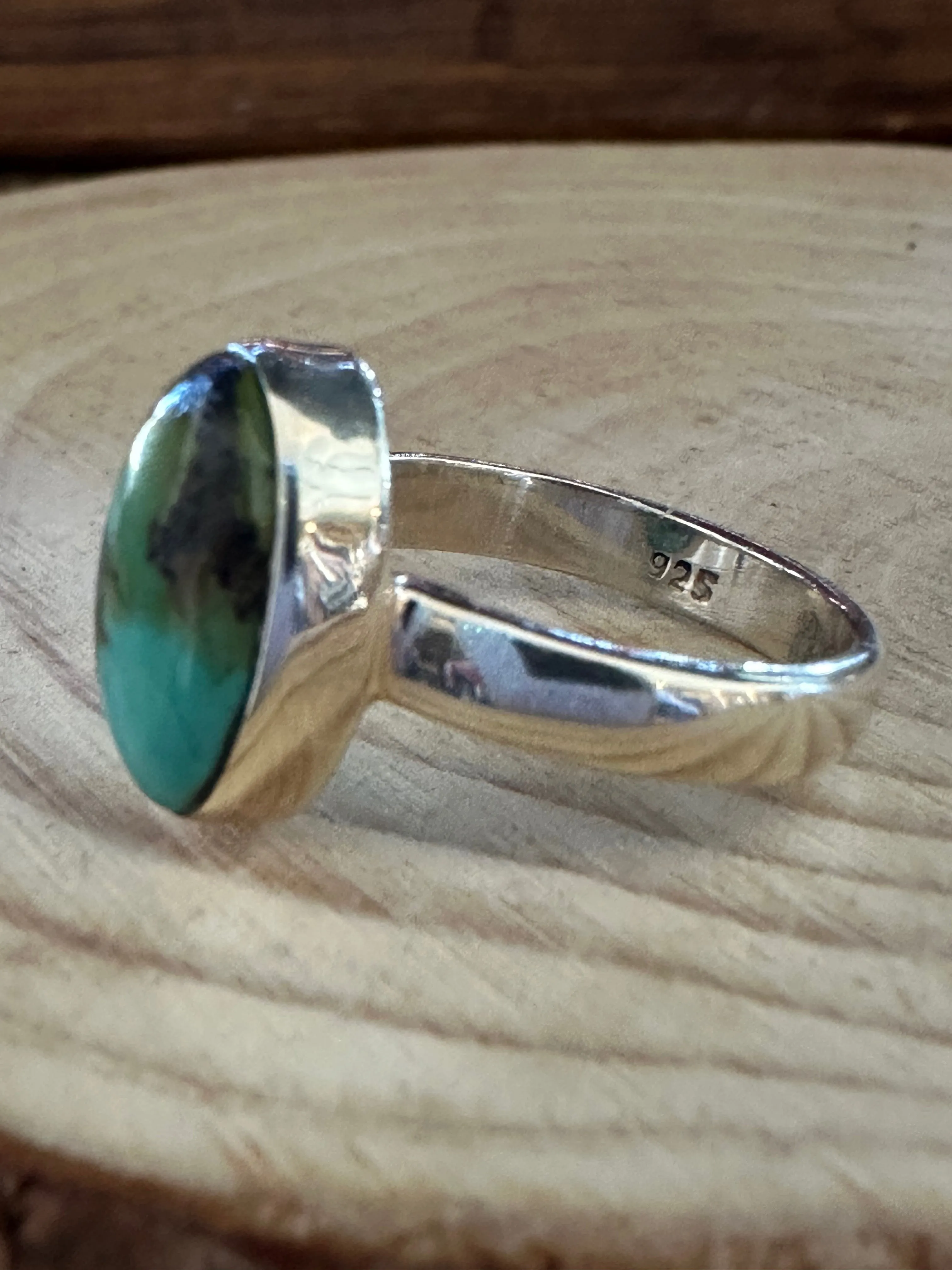 AMERICAN TURQUOISE and Silver Ring Size 8