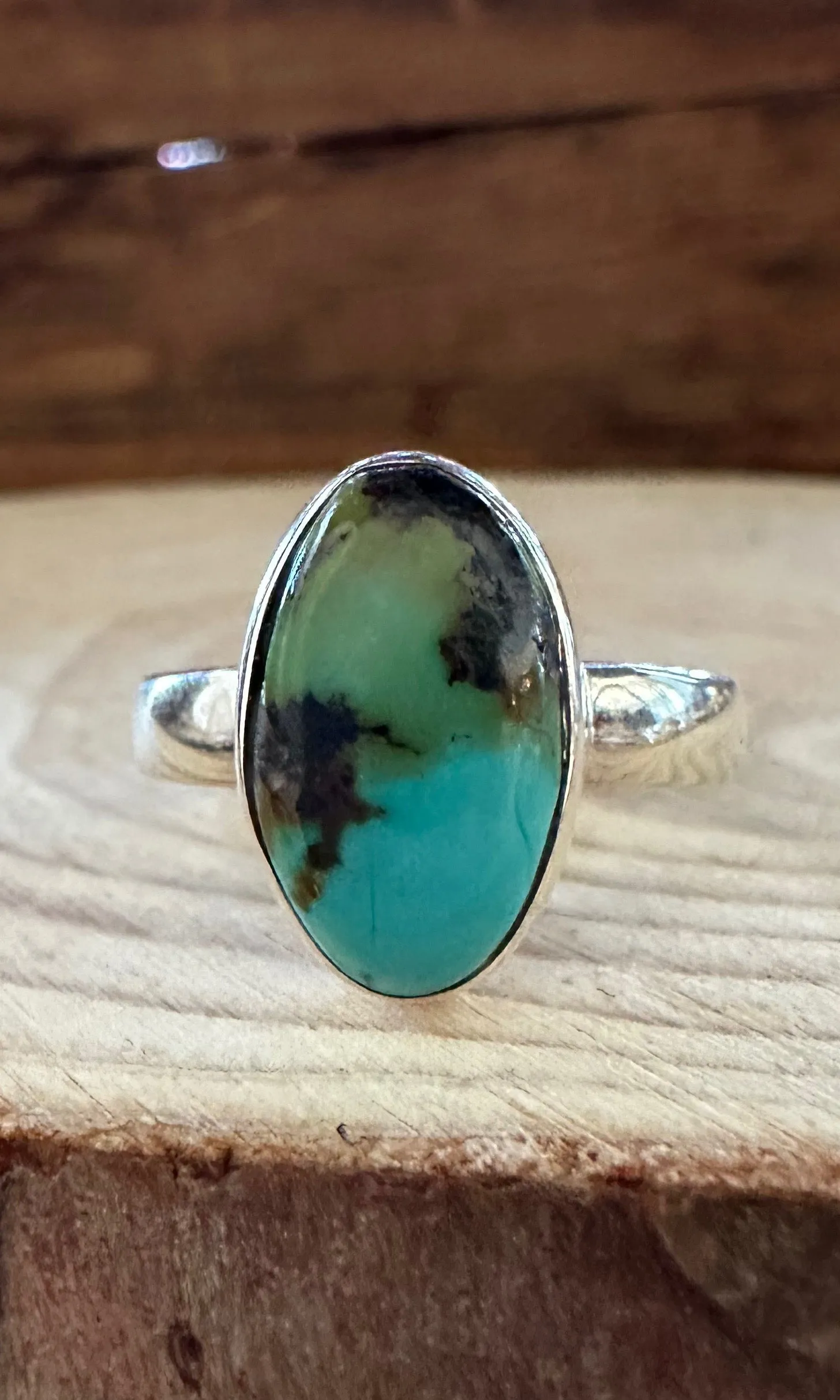 AMERICAN TURQUOISE and Silver Ring Size 8