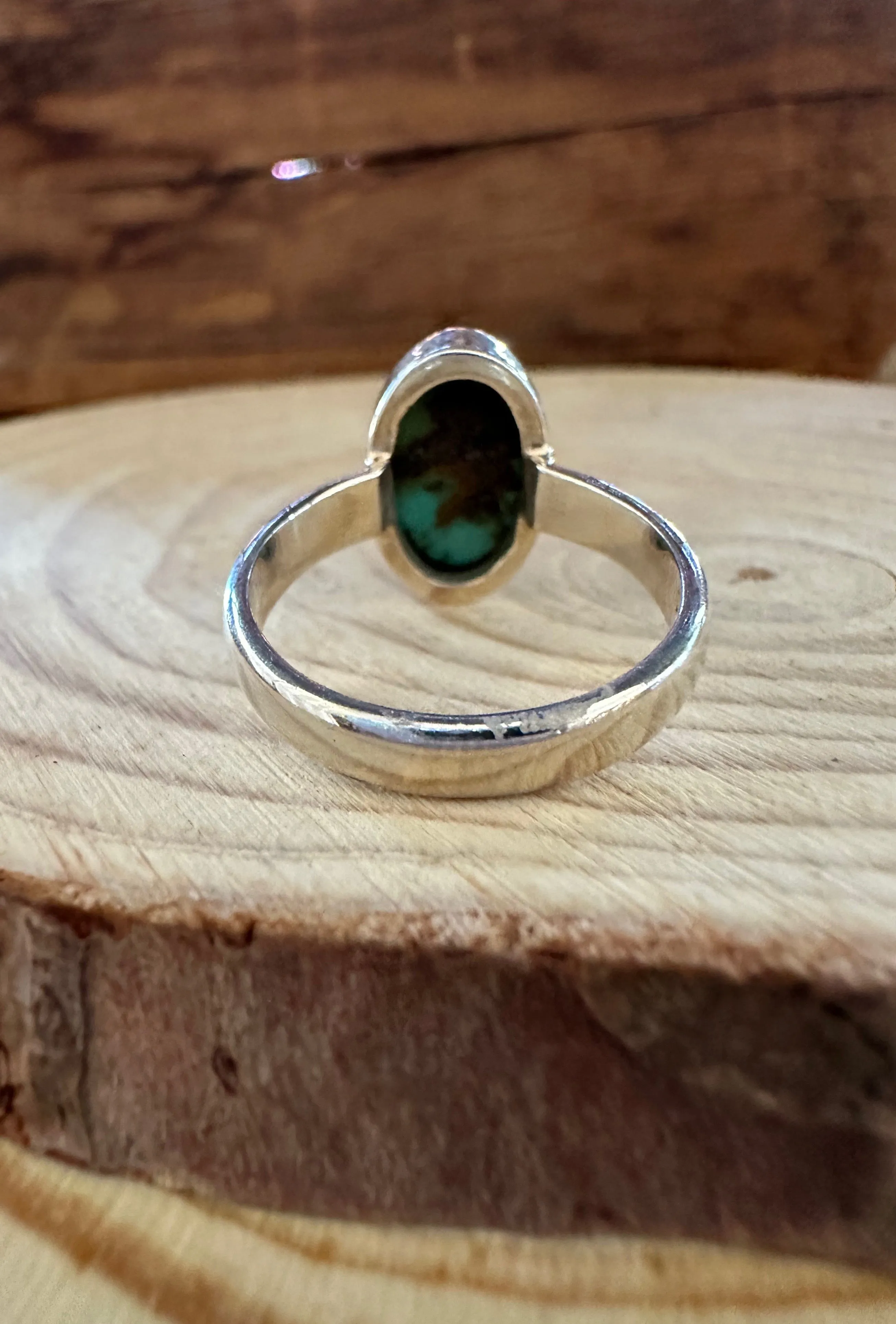 AMERICAN TURQUOISE and Silver Ring Size 8