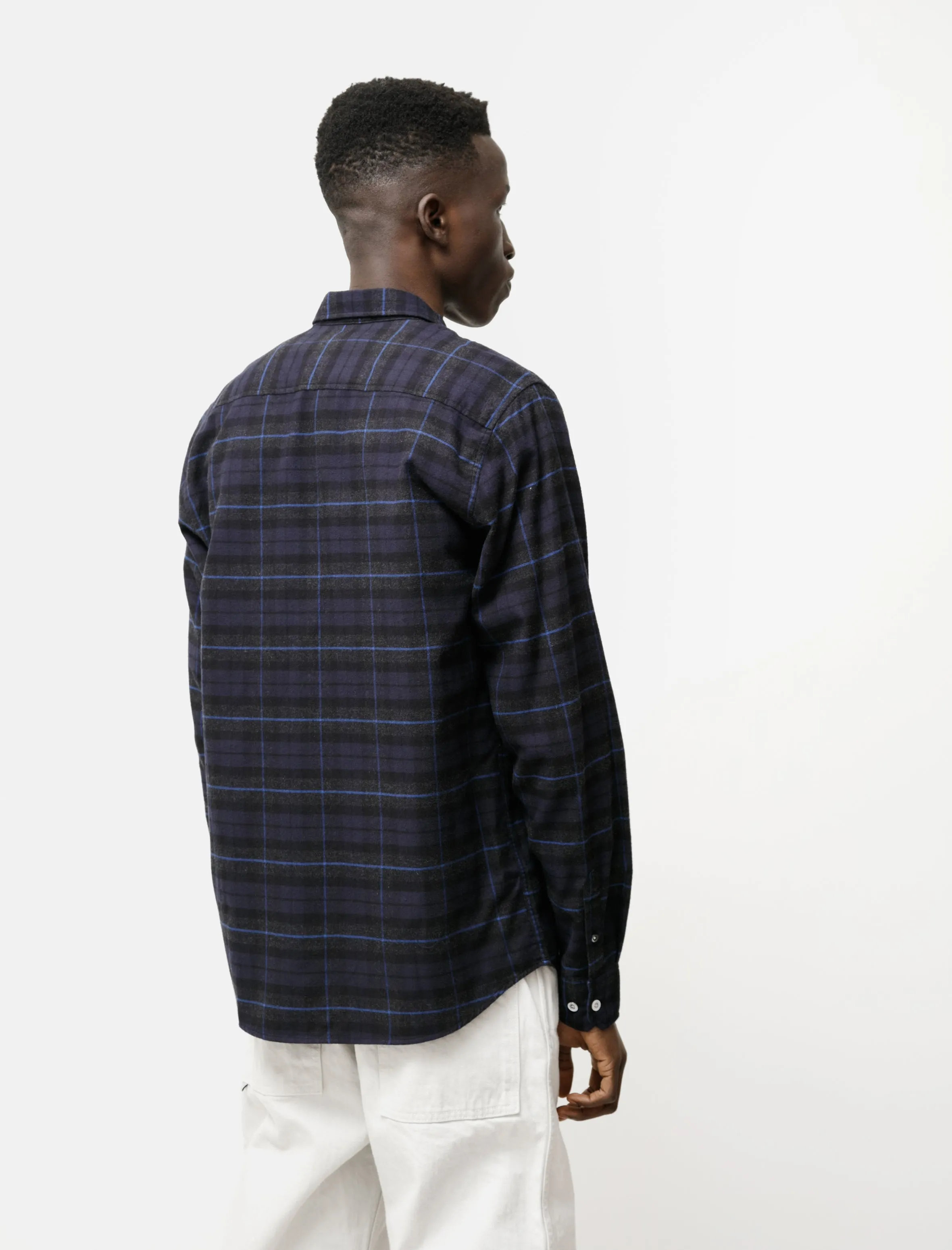 Anton Brushed Flannel Navy Check