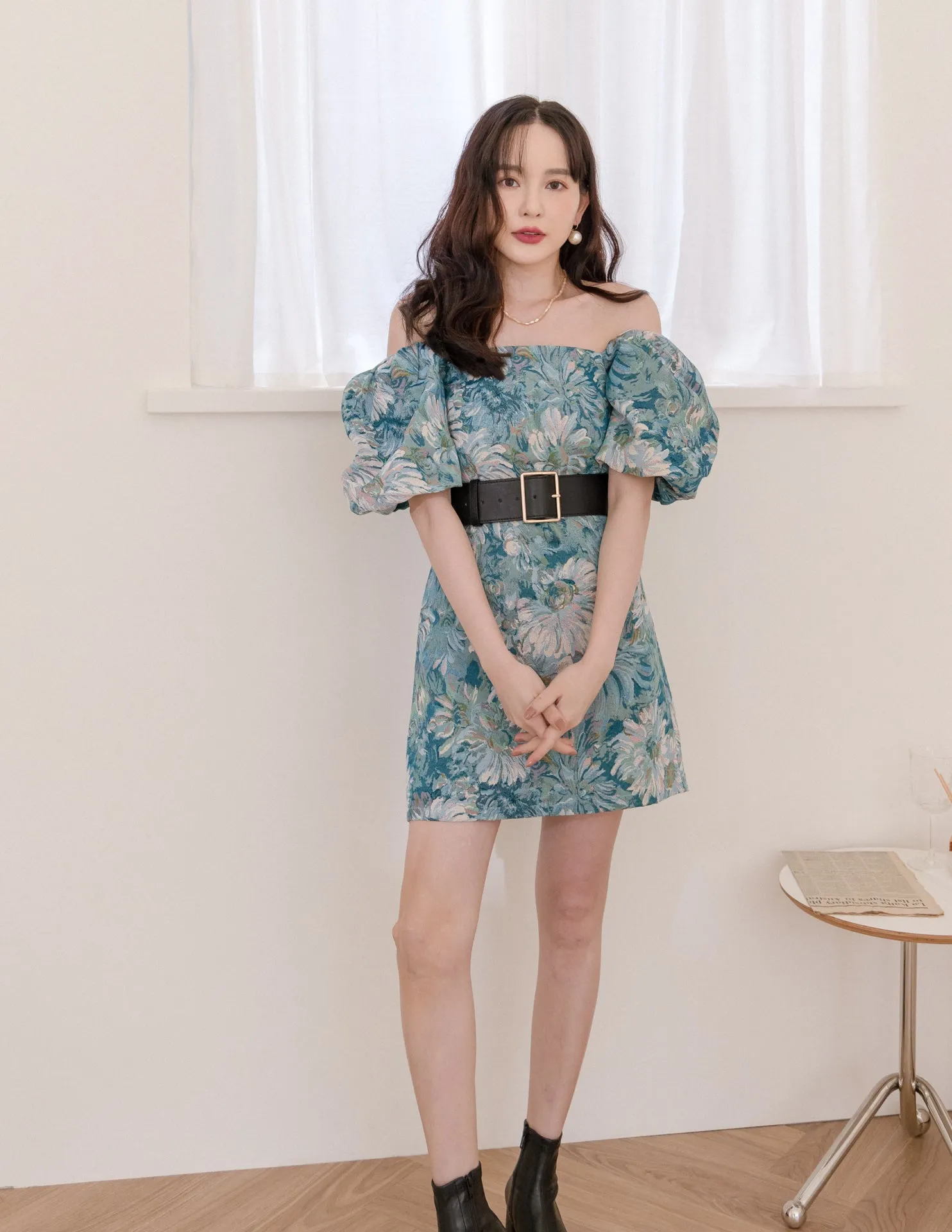 Arissa Dress in Blue Floral