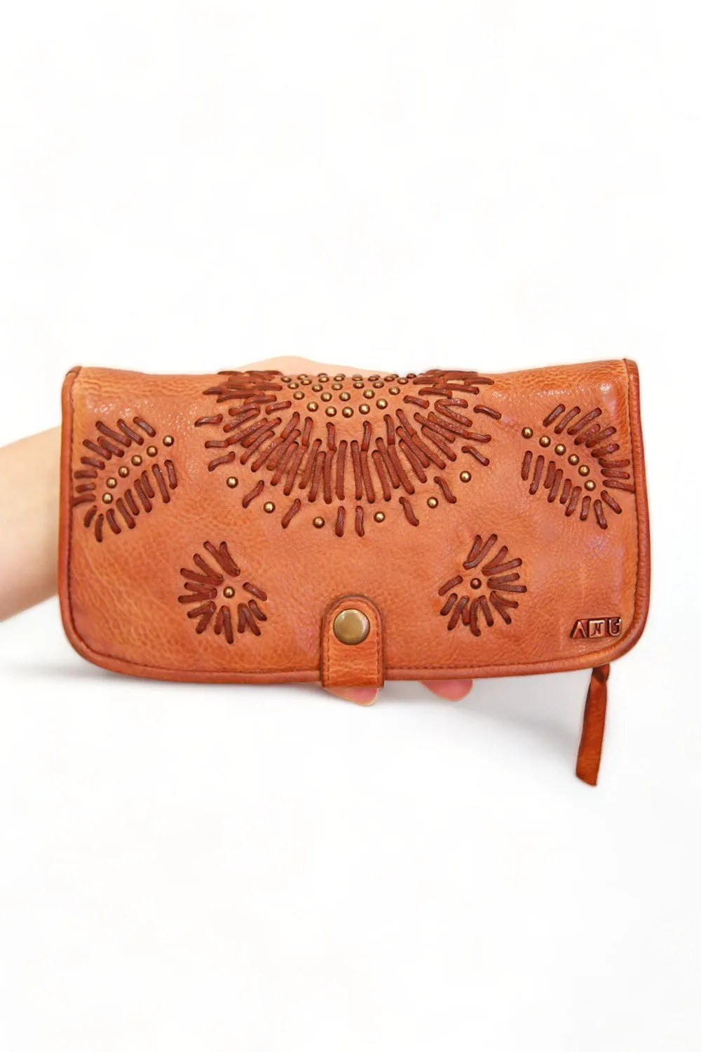 ART N' VINTAGE KEYA WALLET TAN