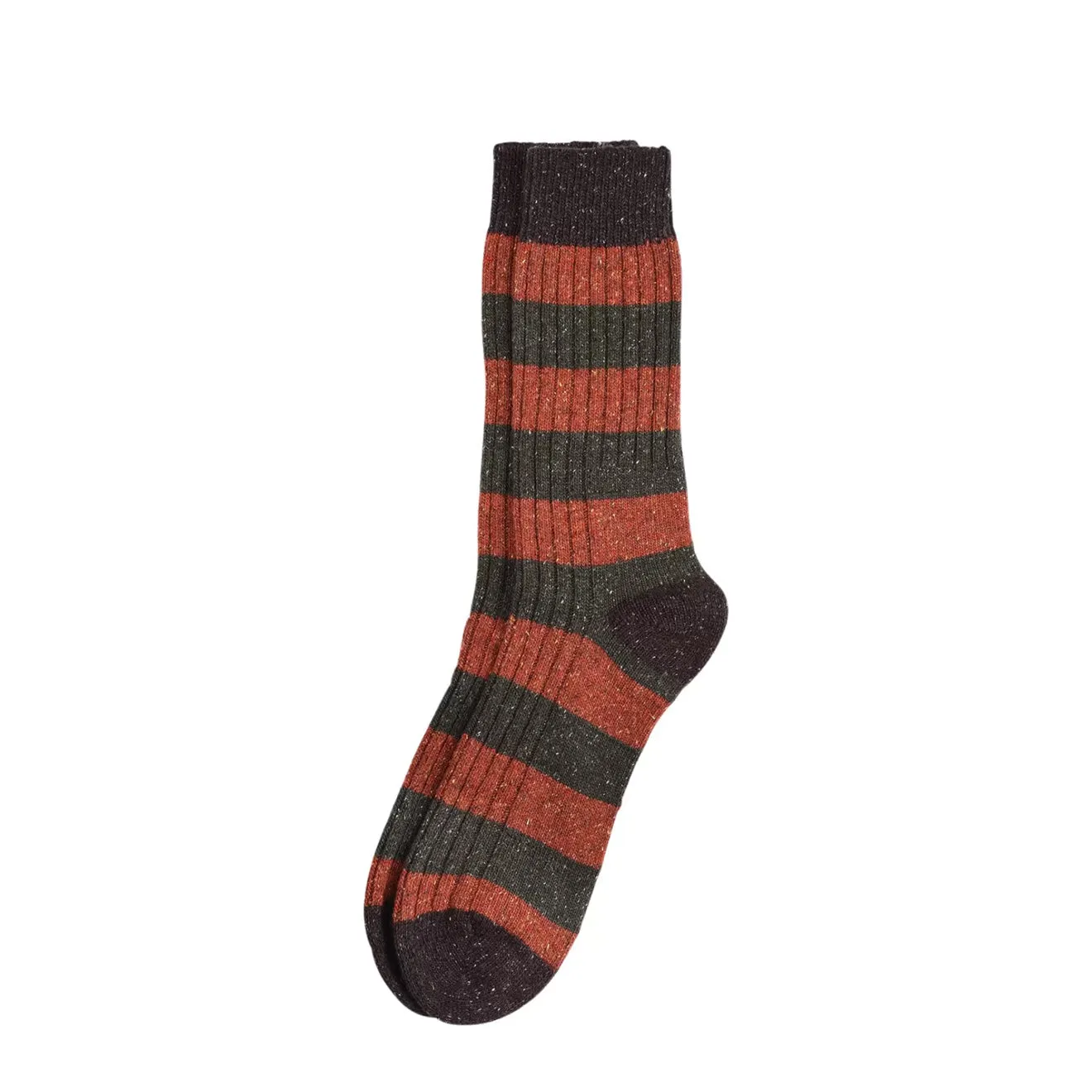 Barbour Houghton Stripe Socks Burnt Orange