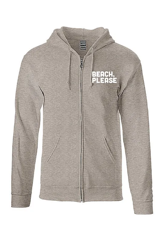 Beach Please Full Zip Heavyweight Hoodie