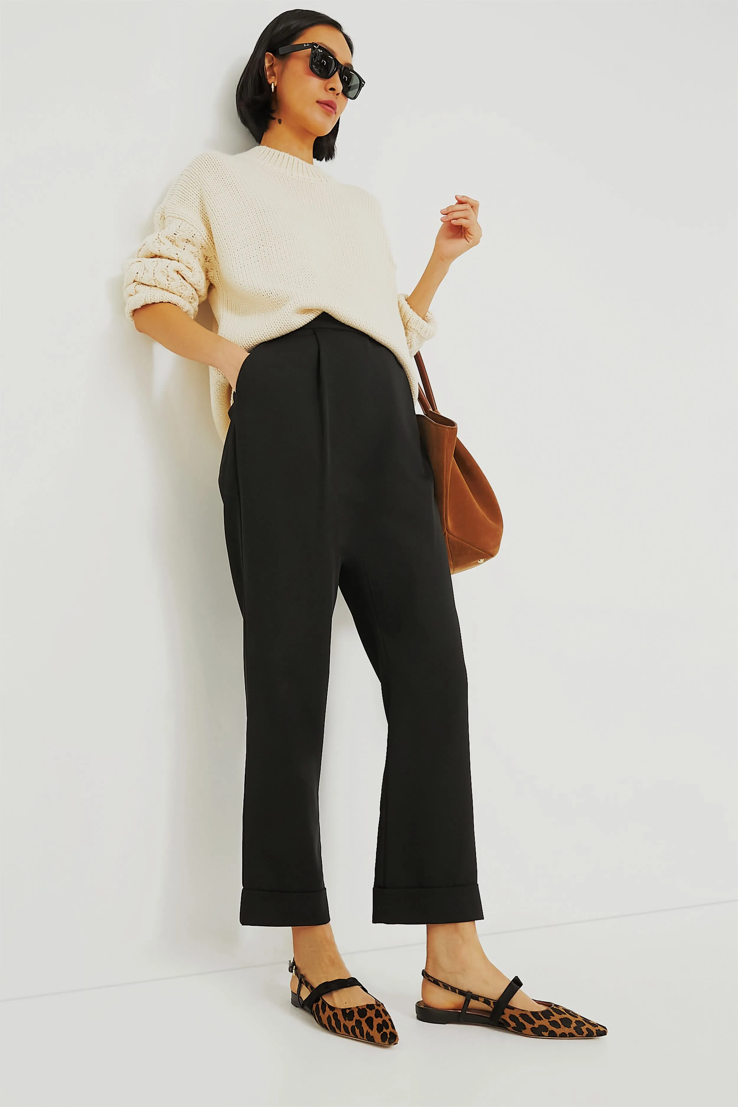 Black Pleated Duncan Trouser