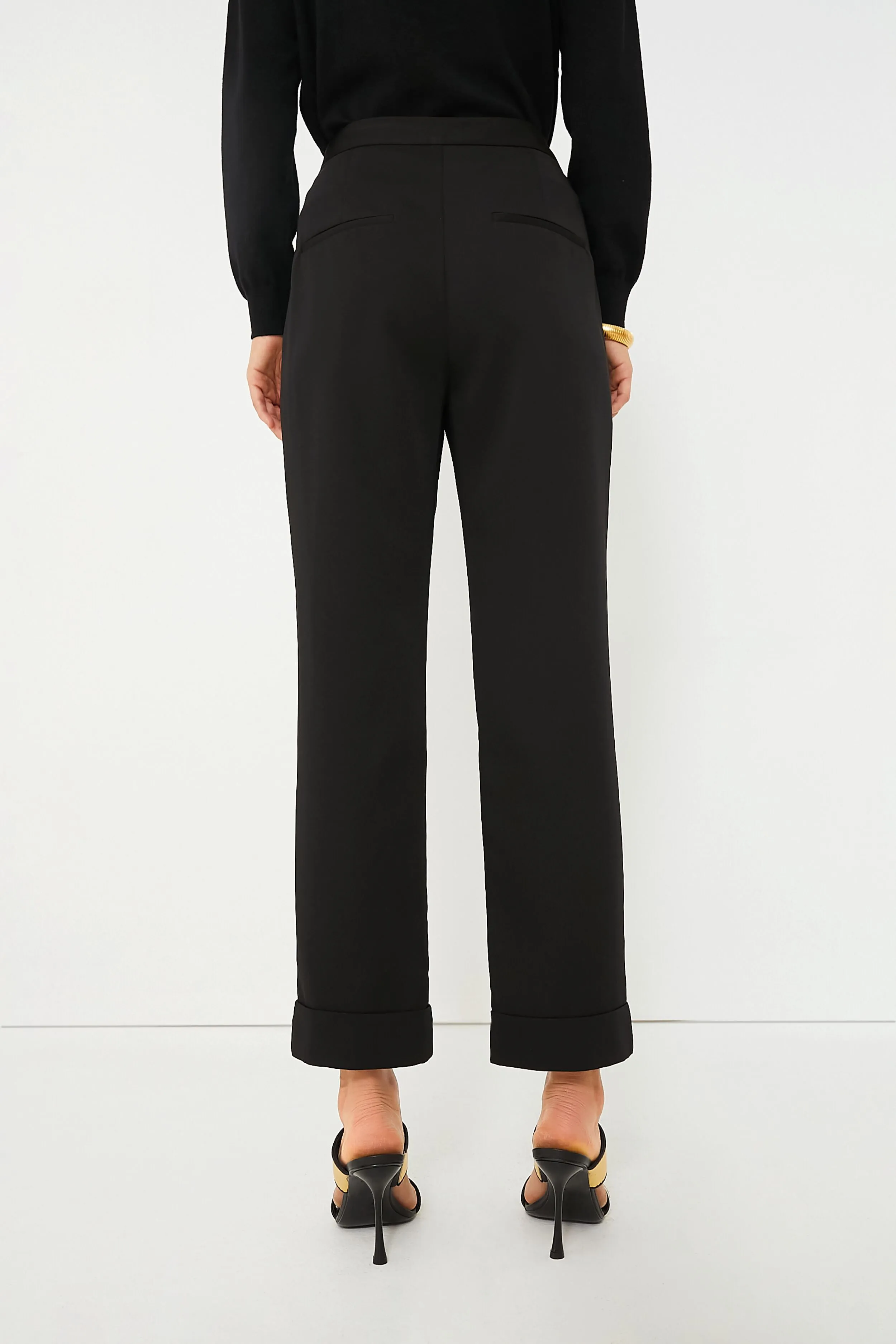 Black Pleated Duncan Trouser