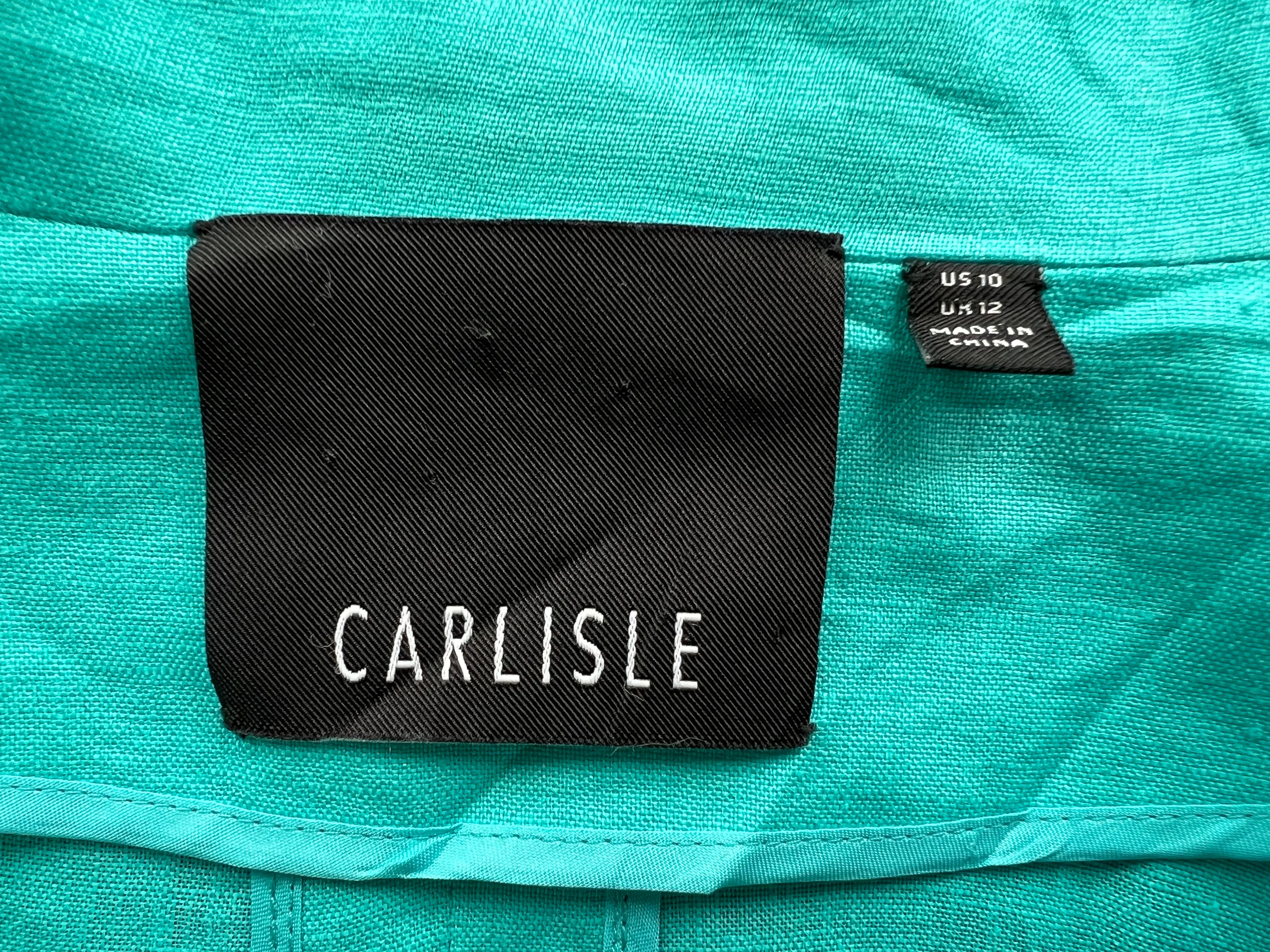 Carlisle Linen Jacket in Aqua, 10