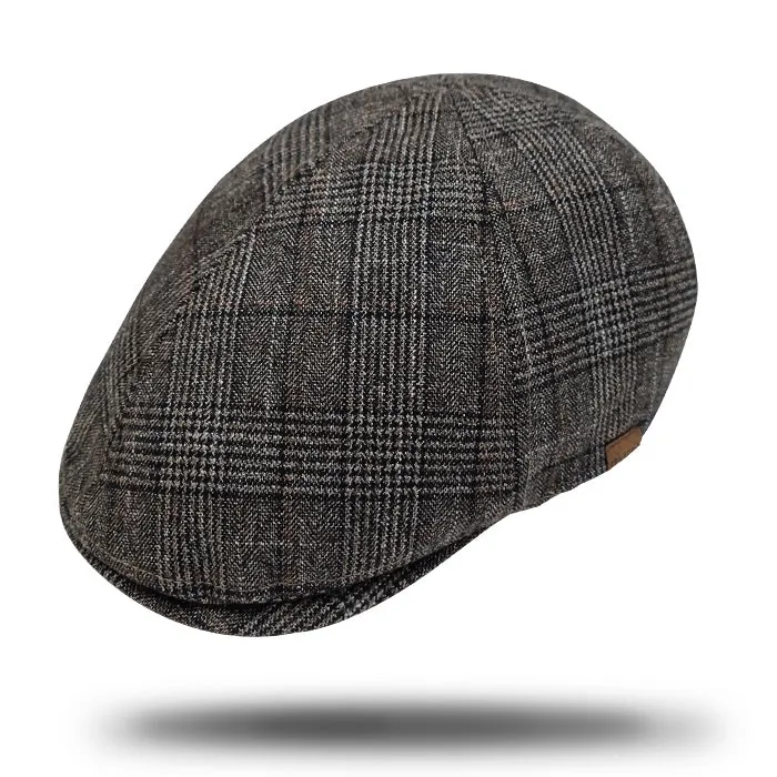 Check Plaid Flat Cap-SY209