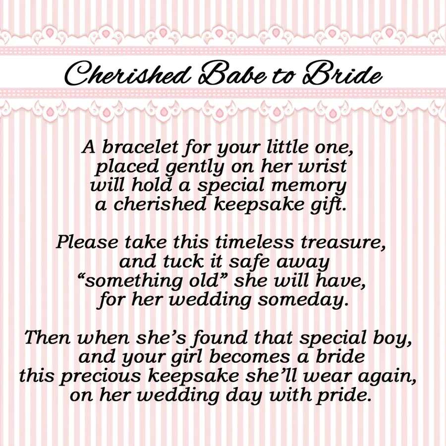 Cherished Moments Cherished Babe to Bride Sterling Silver Baby Bracelet