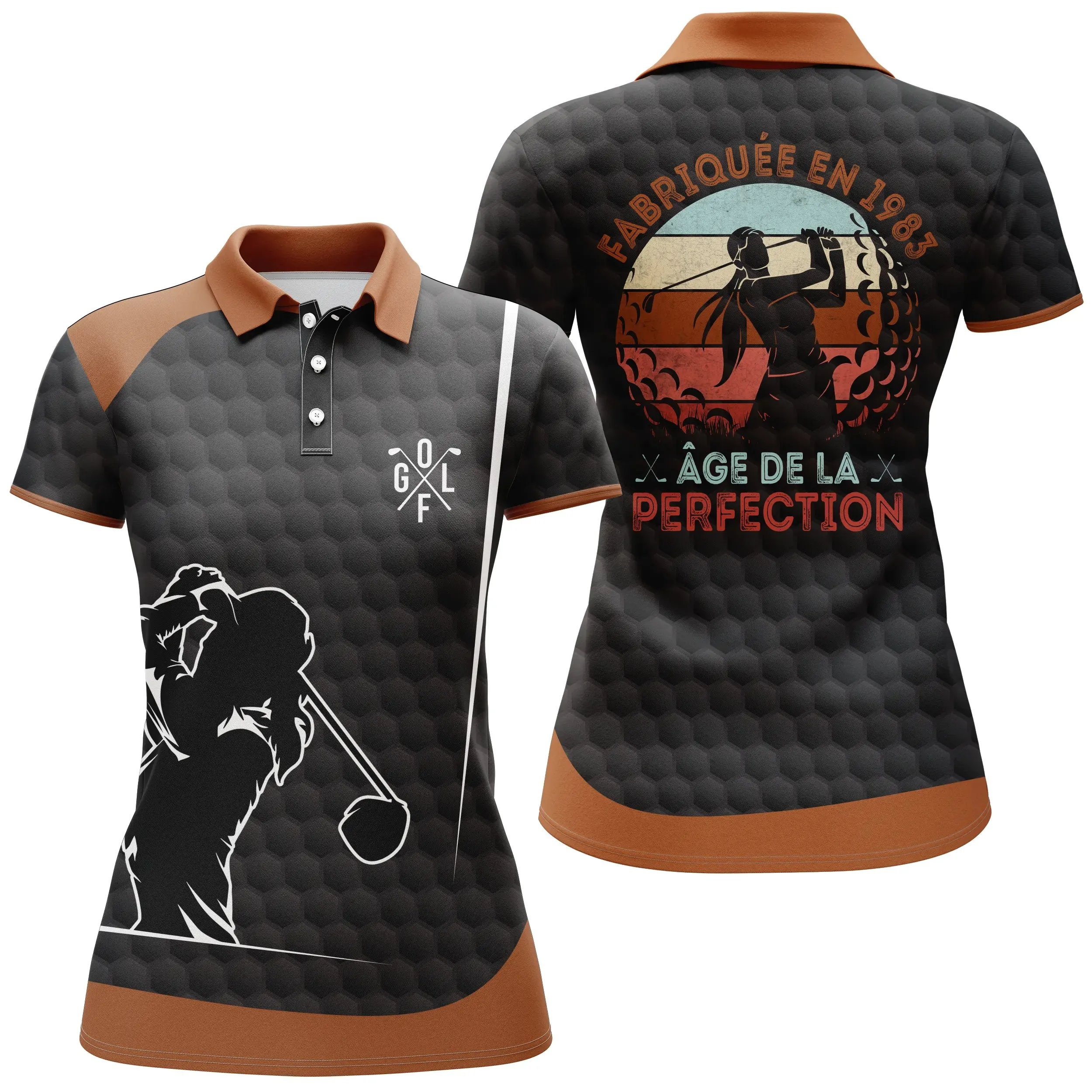 Chiptshirts - Polo De Golf, Cadeau Humour Pour Fans De Golf, Anniversaire 1983, Polo de Sport Homme et Femme, Fabriqué en 1983 - ge de la Perfection - CTS27052215