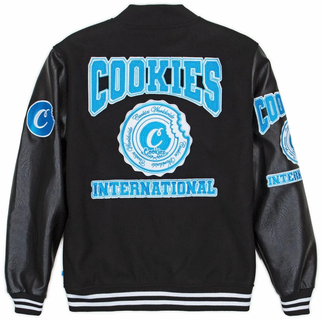 Cookies Double Up Wool Letterman Jacket (Black) 1561O6078