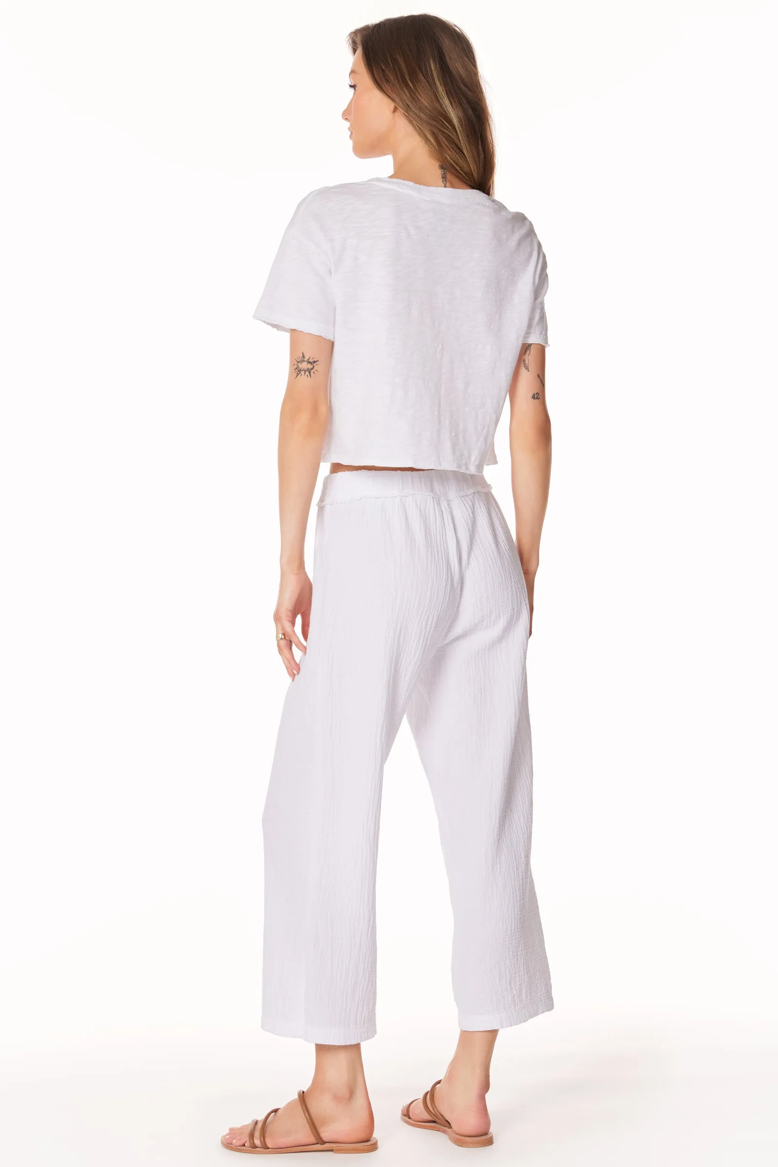 CROPPED WIDE LEG PANT