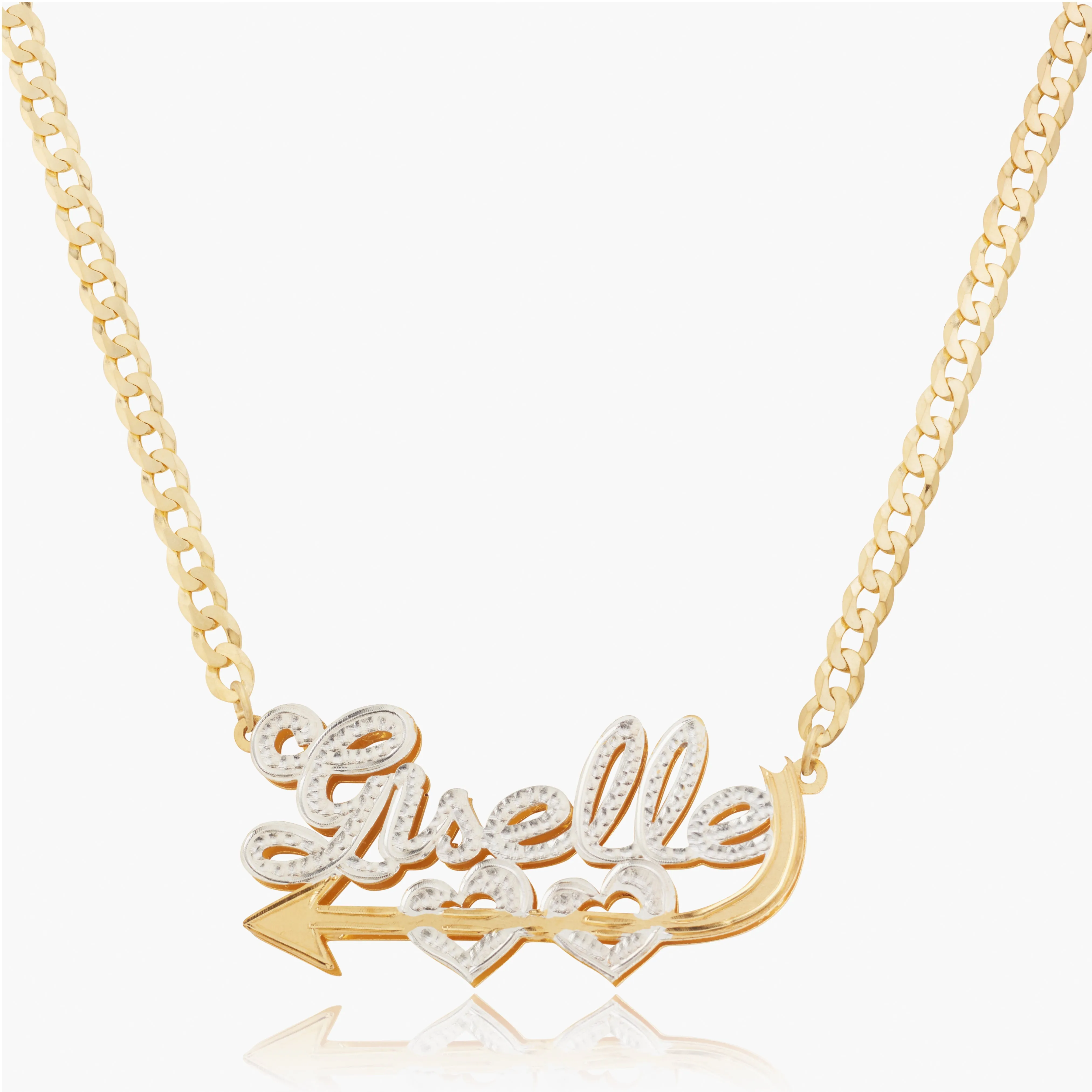 Double Plated Cupid's Love Name Necklace