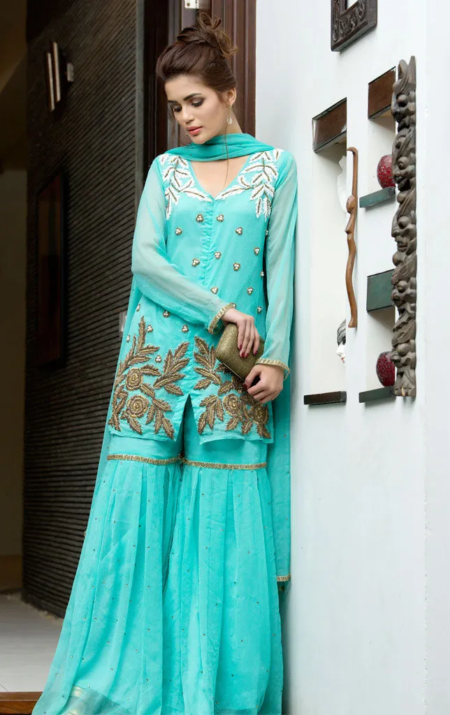 Embroidered Gharara Suit | GFC16 | G670