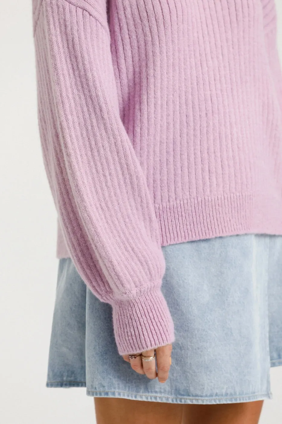 Emmie Lilac Wool Blend Knit