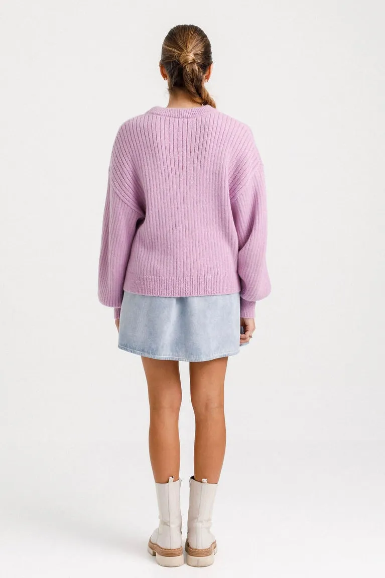 Emmie Lilac Wool Blend Knit