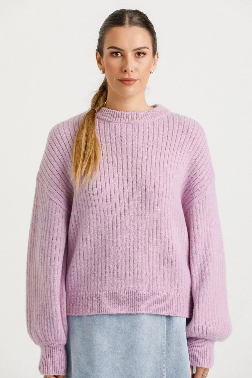 Emmie Lilac Wool Blend Knit