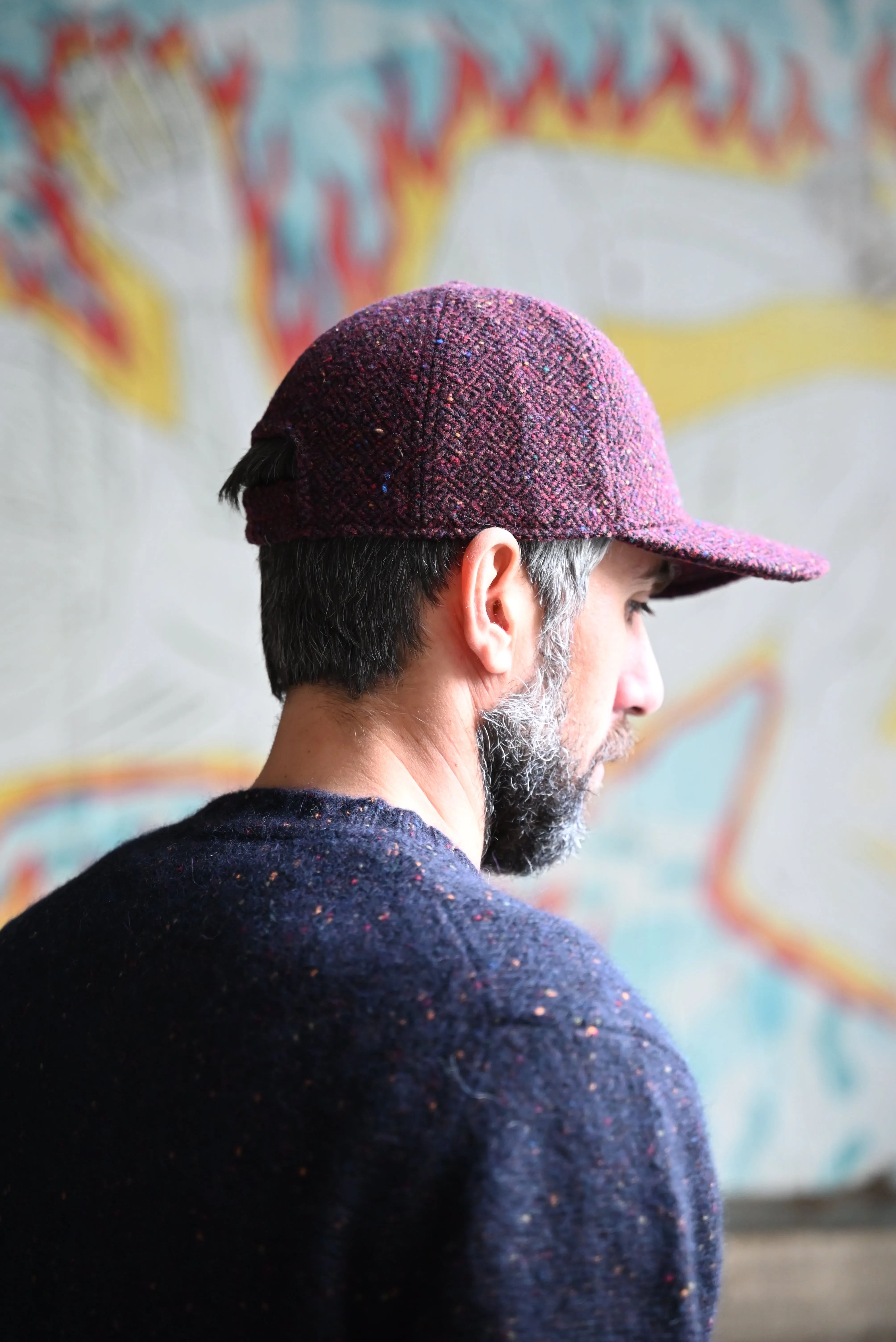 FRESH Shetland Wool Cap Bordeaux