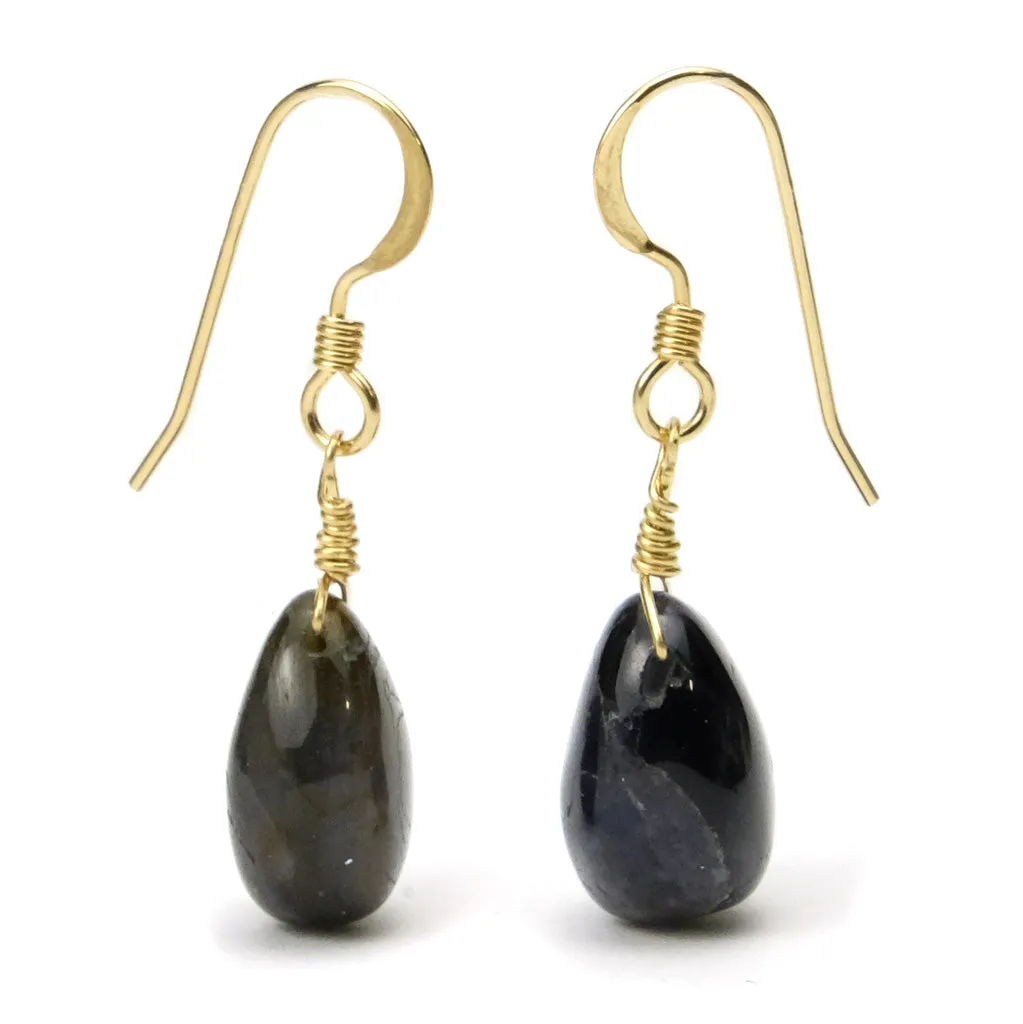 Iolite Earrings with Gold Filled French Earwires