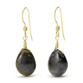 Iolite Earrings with Gold Filled French Earwires