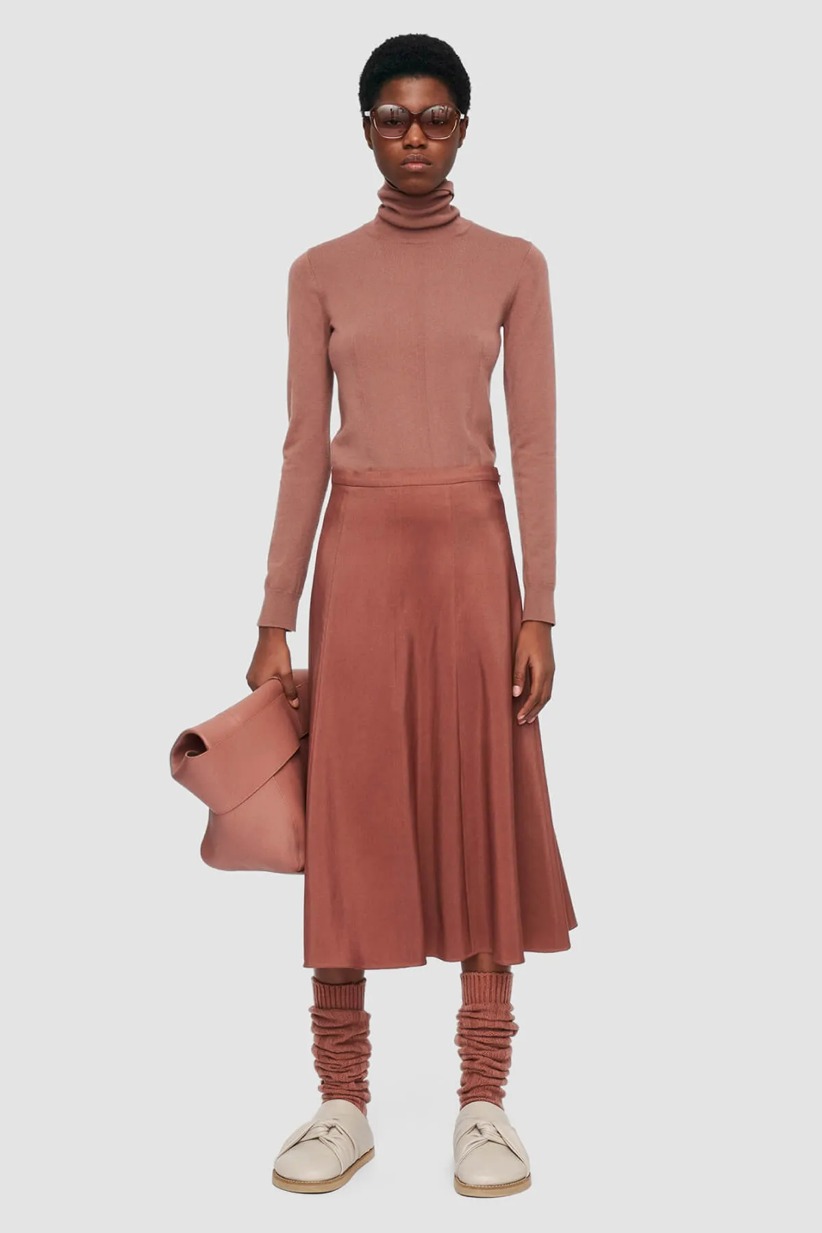 Joseph Clement Midi Skirt - Mauve