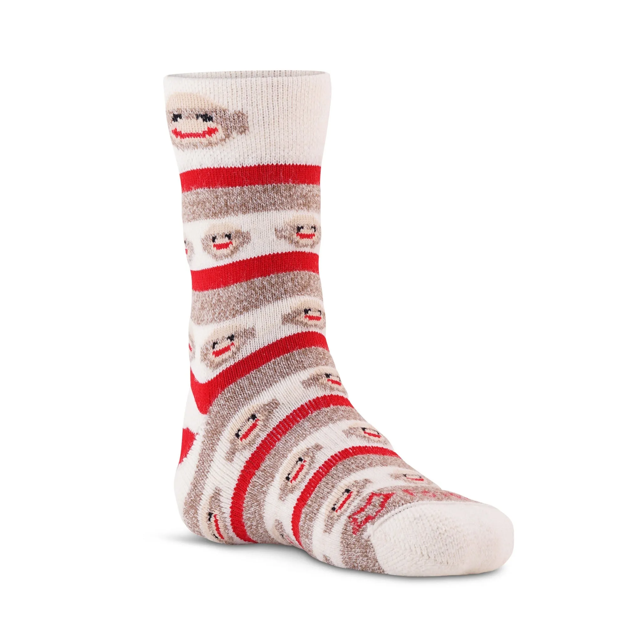 Kid's Monkey Stripe Lightweight Crew Sock