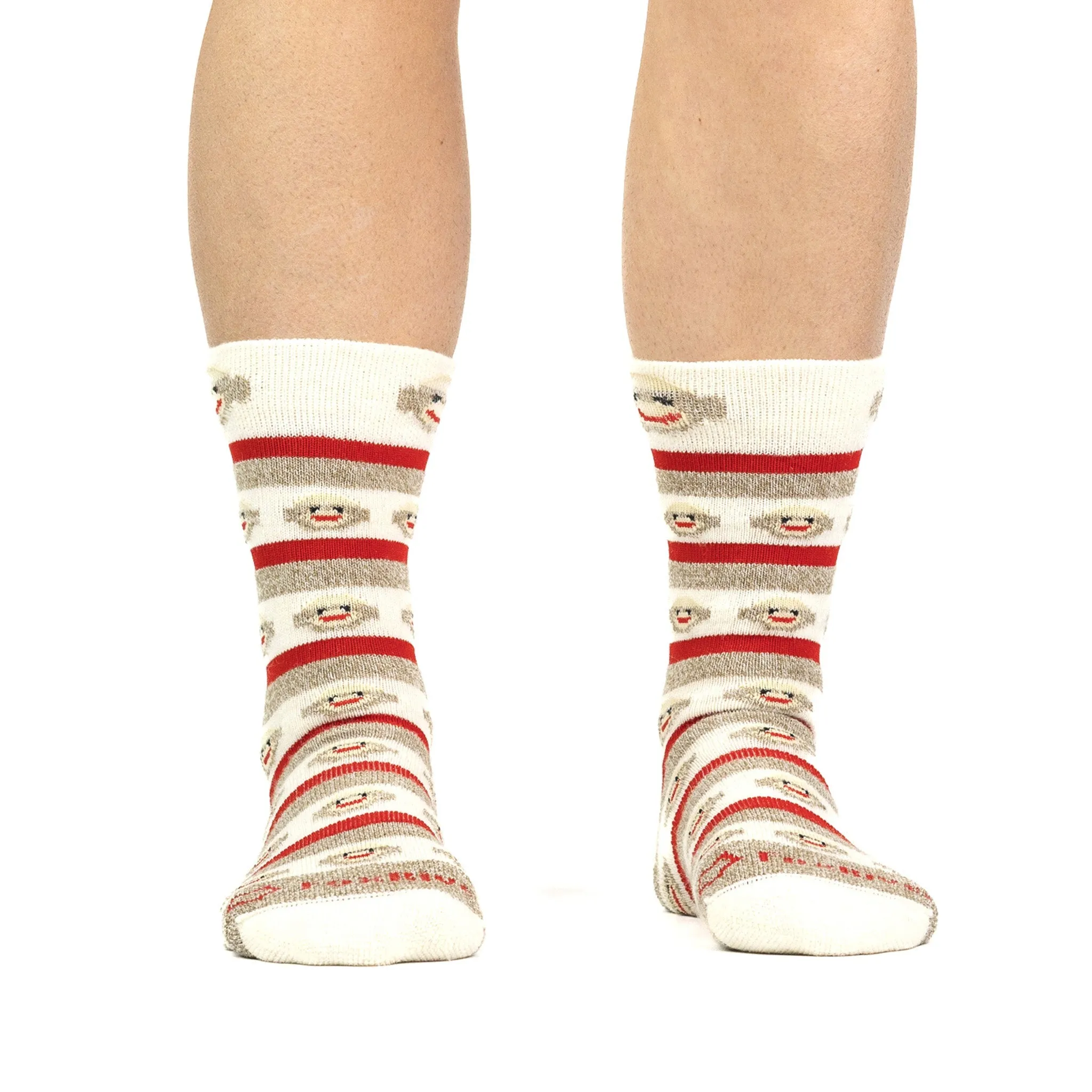 Kid's Monkey Stripe Lightweight Crew Sock