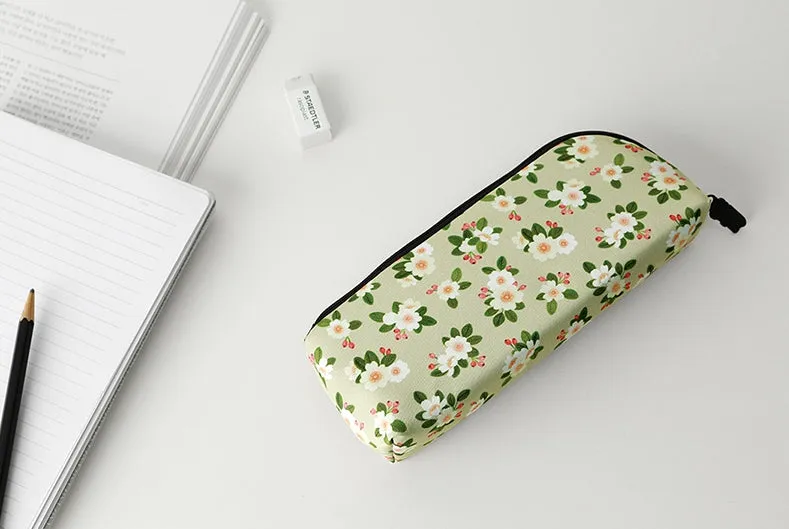 Light Green Graphic Pencil Cases Stationery Zipper School 19cm Office Cosmetics Pouches Artists Designer Prints Gifts Bags Purses Students Girls Cute Teens