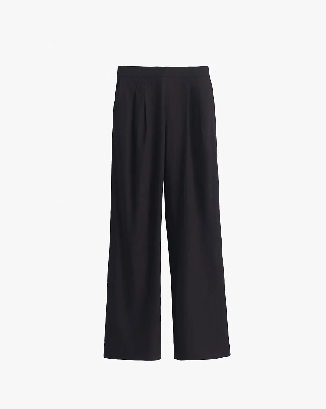 Linen Pleated Wide-Leg Pant