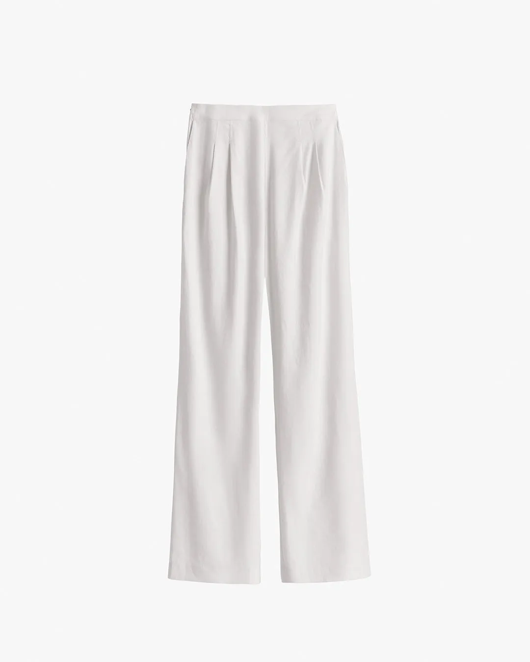 Linen Pleated Wide-Leg Pant