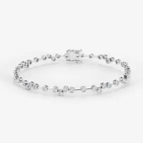 Luna Raindrop Infinity Bracelet 18K White Gold