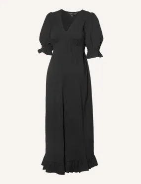 Maternity Black Delilah Midi Dress