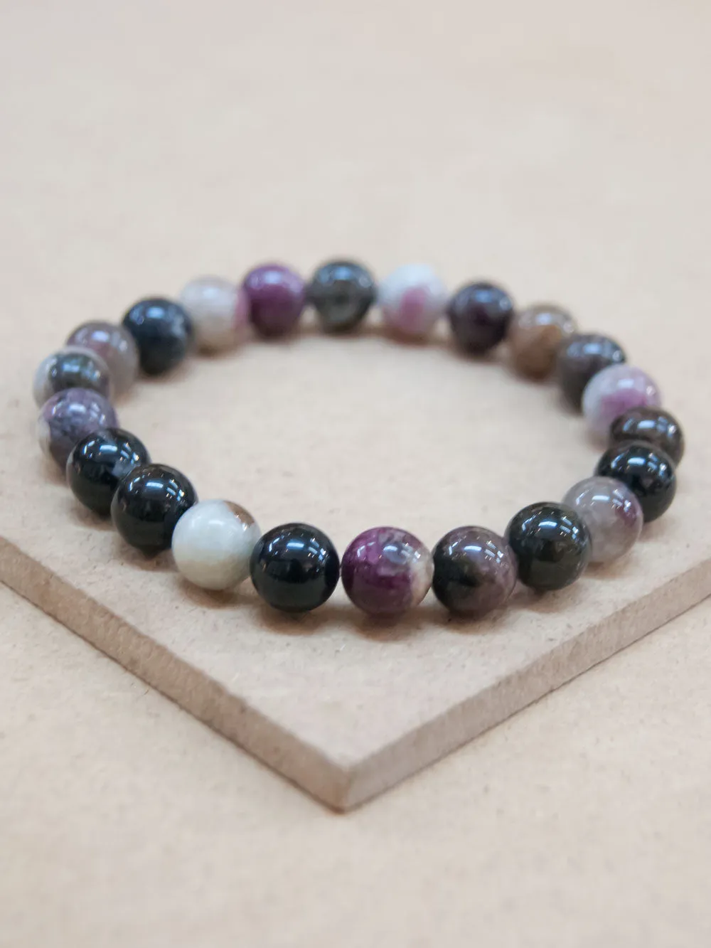 Mixed Tourmaline Mala Bracelet