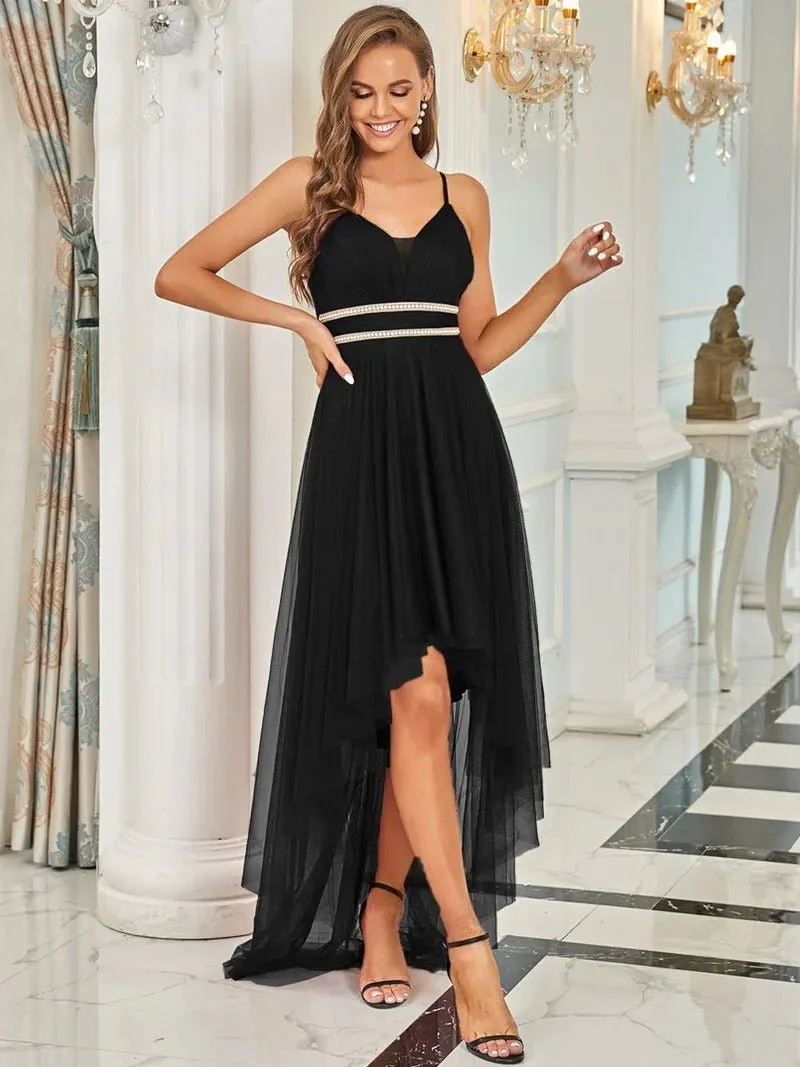 Modest High-Low Tulle Prom Dress for Women