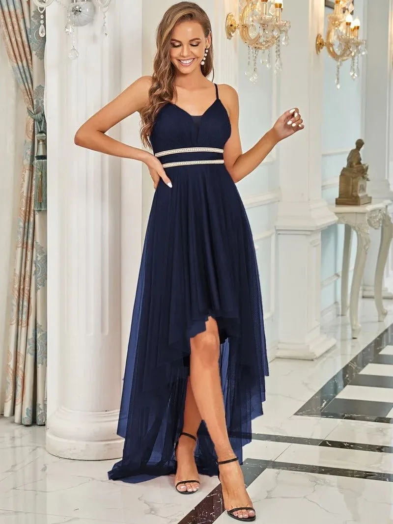 Modest High-Low Tulle Prom Dress for Women