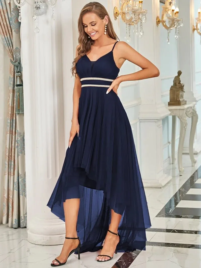 Modest High-Low Tulle Prom Dress for Women