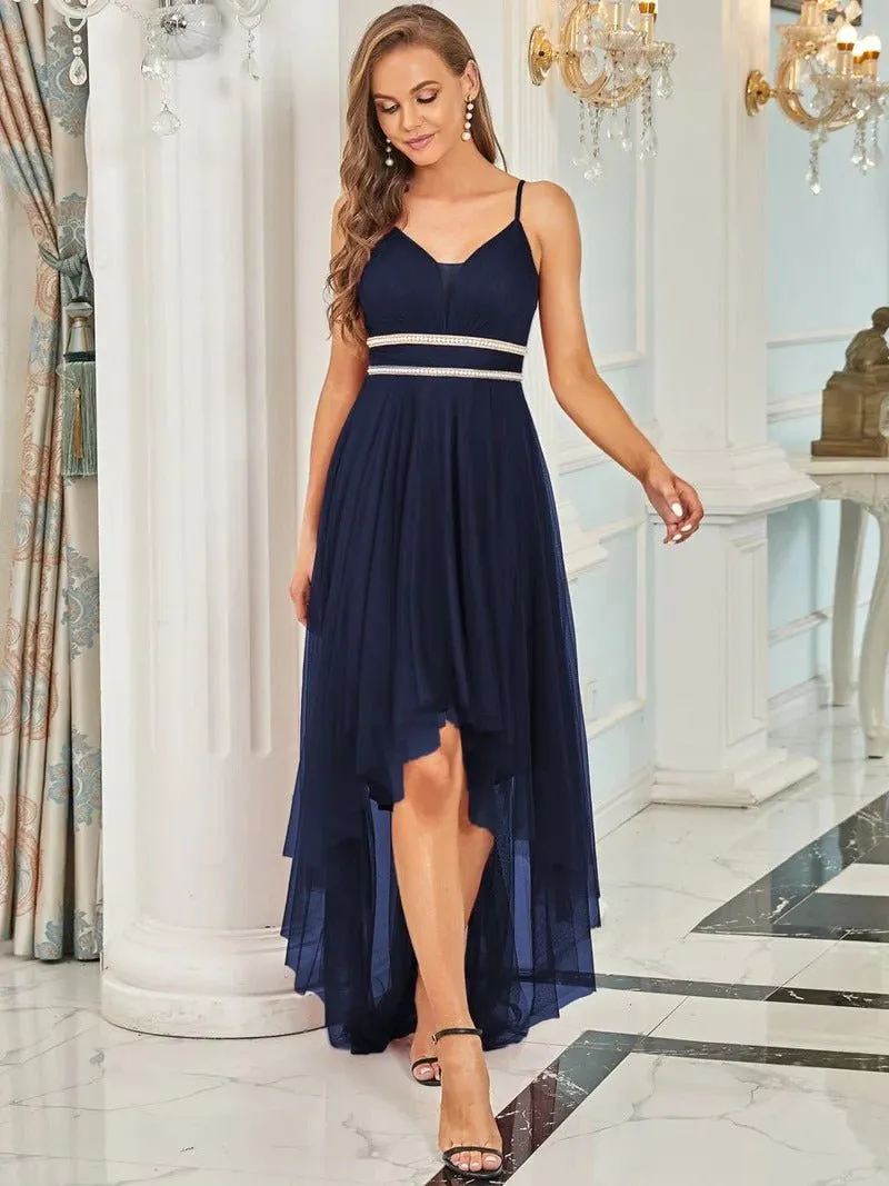 Modest High-Low Tulle Prom Dress for Women