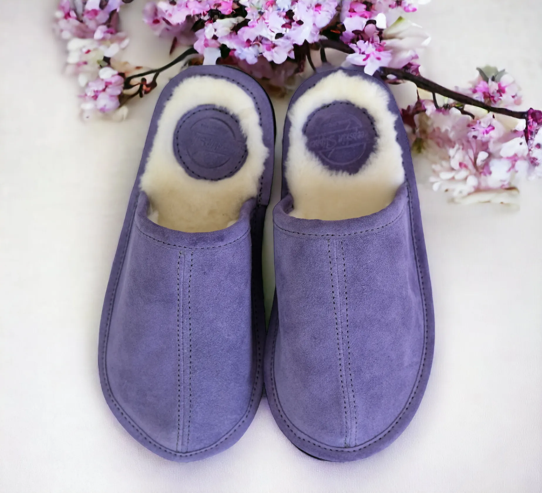 Mule | Lavender | Suede | Binding Collar