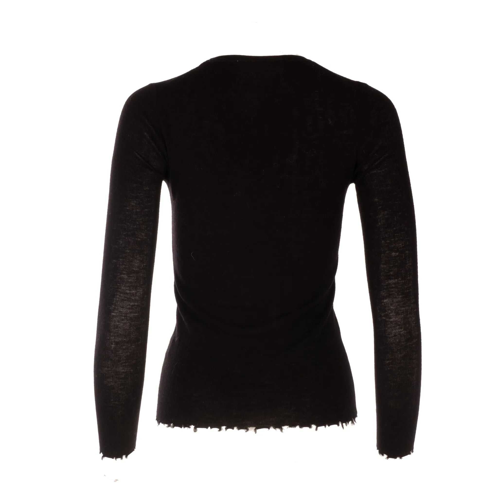 Noir Merino Wool Crewneck Sweater