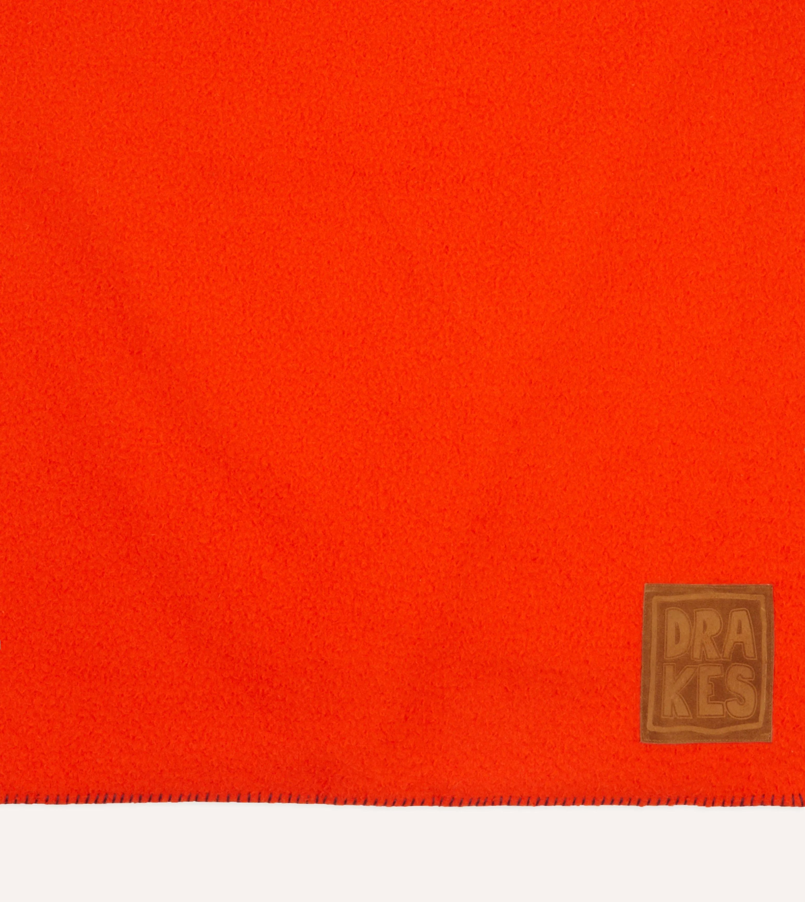 Orange Casentino Wool Blanket