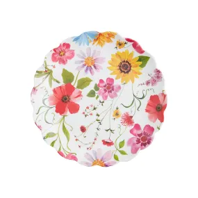 Pink Floral Melamine Plate