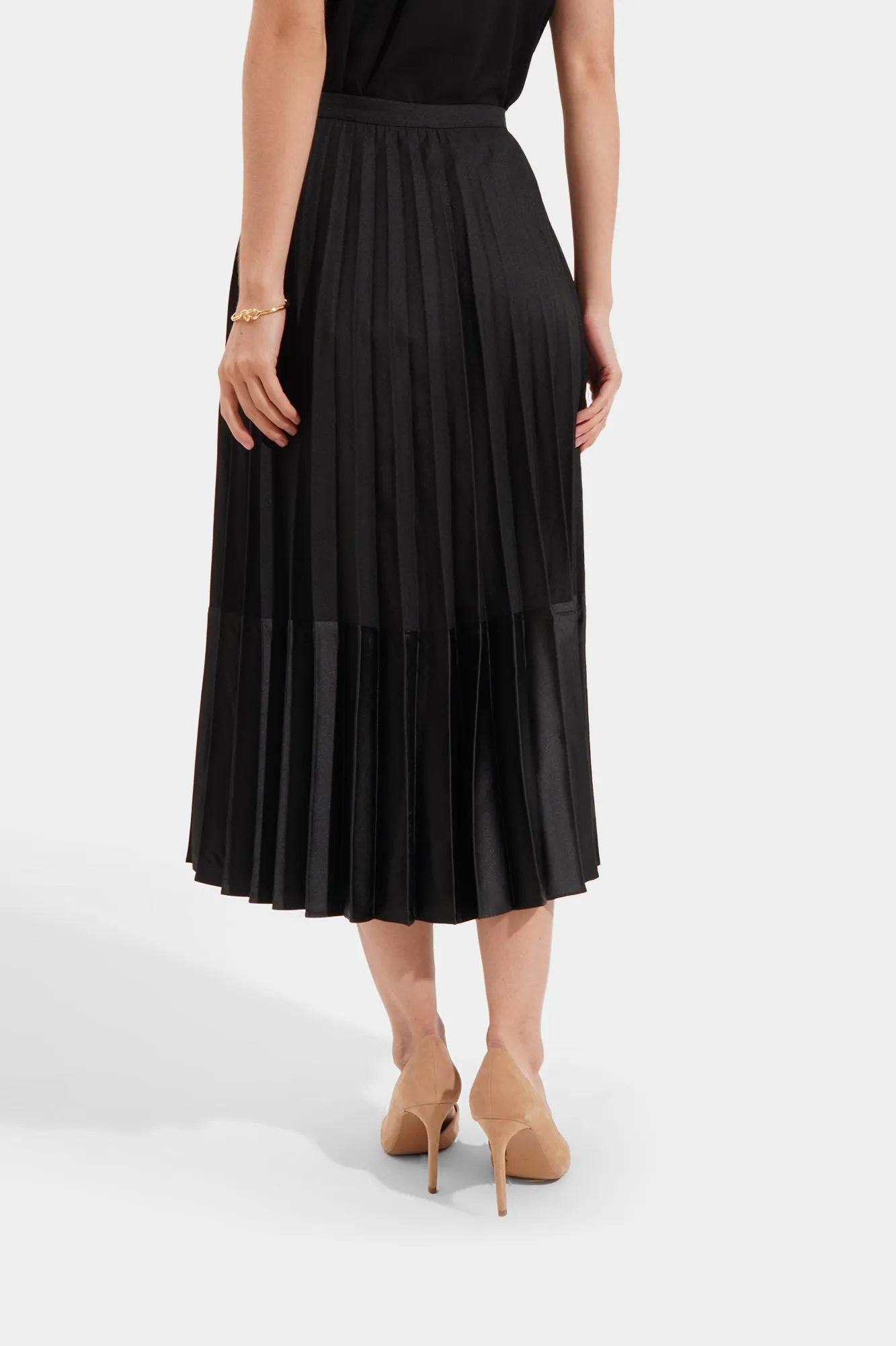 Pleated Midi Skirt