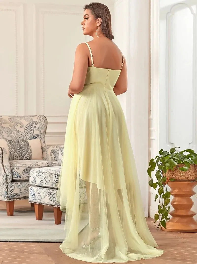 Plus Size High Low Prom Dresses With Spaghetti Straps