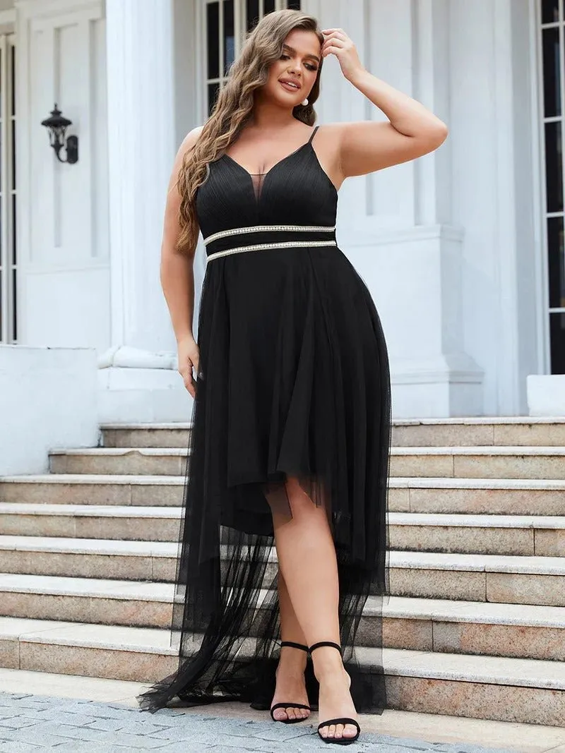 Plus Size High Low Prom Dresses With Spaghetti Straps