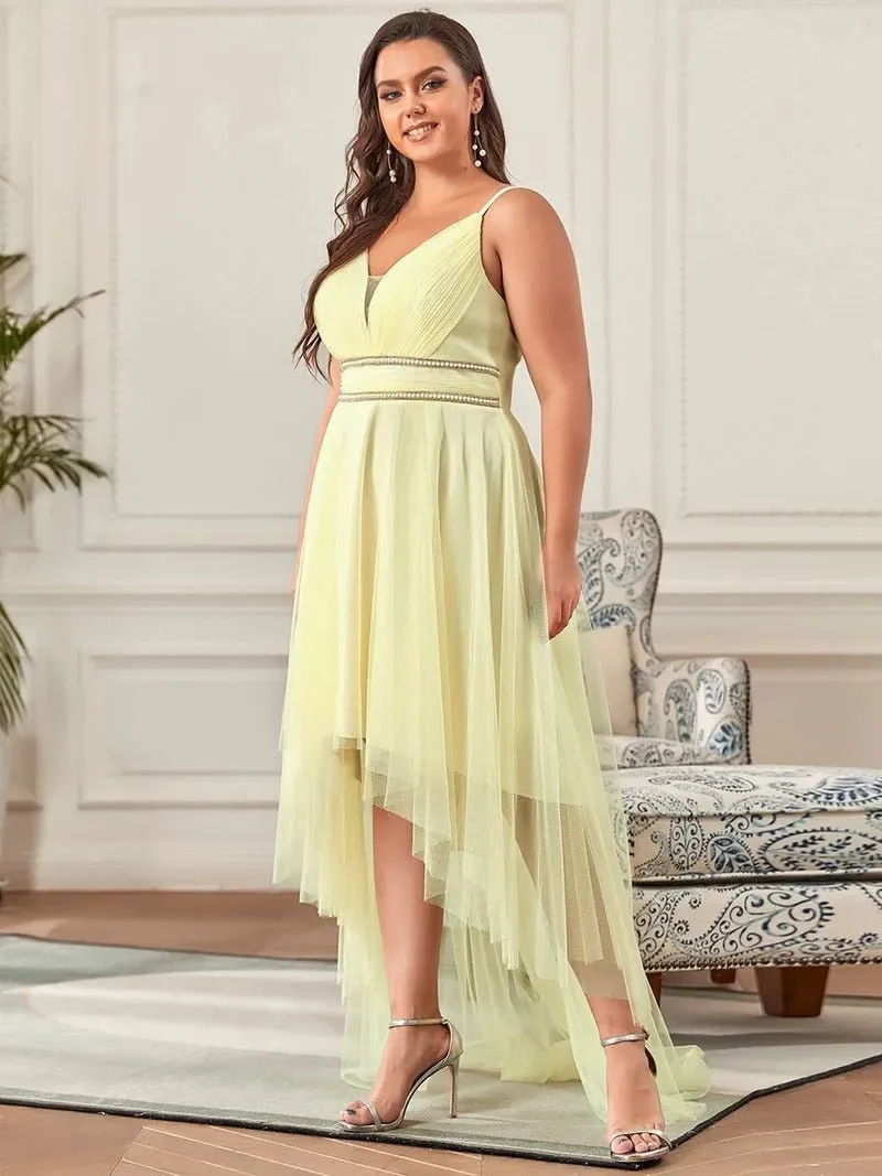 Plus Size High Low Prom Dresses With Spaghetti Straps