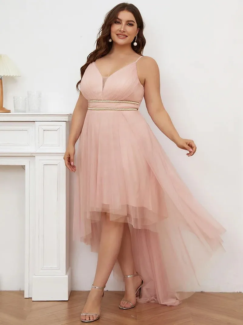 Plus Size High Low Prom Dresses With Spaghetti Straps