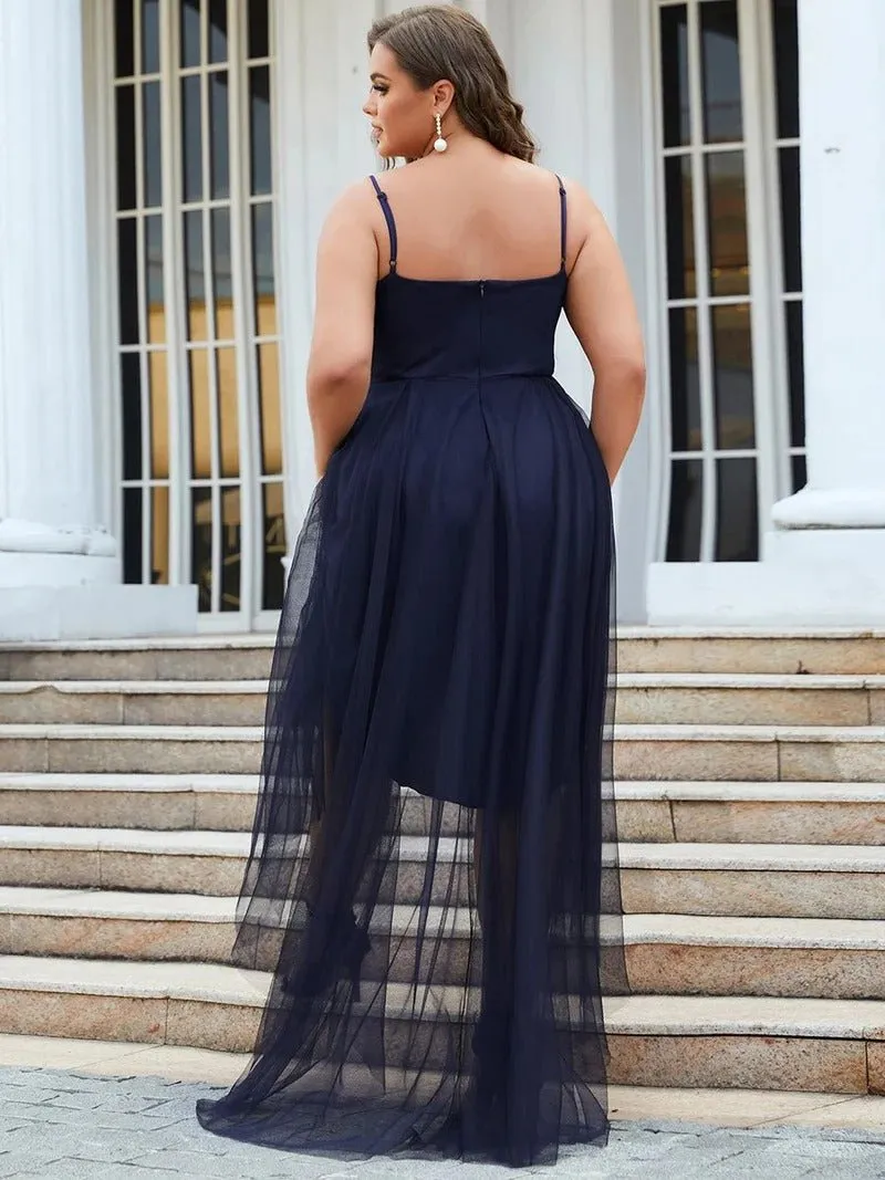 Plus Size High Low Prom Dresses With Spaghetti Straps