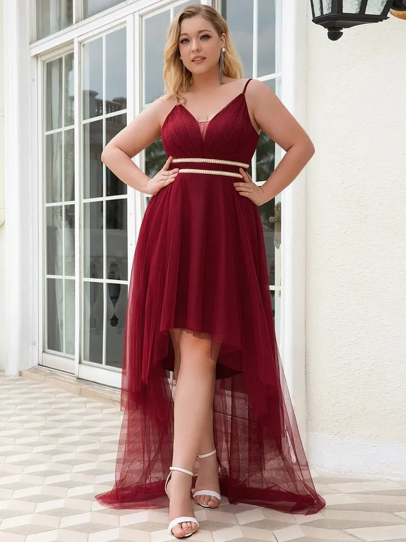 Plus Size High Low Prom Dresses With Spaghetti Straps